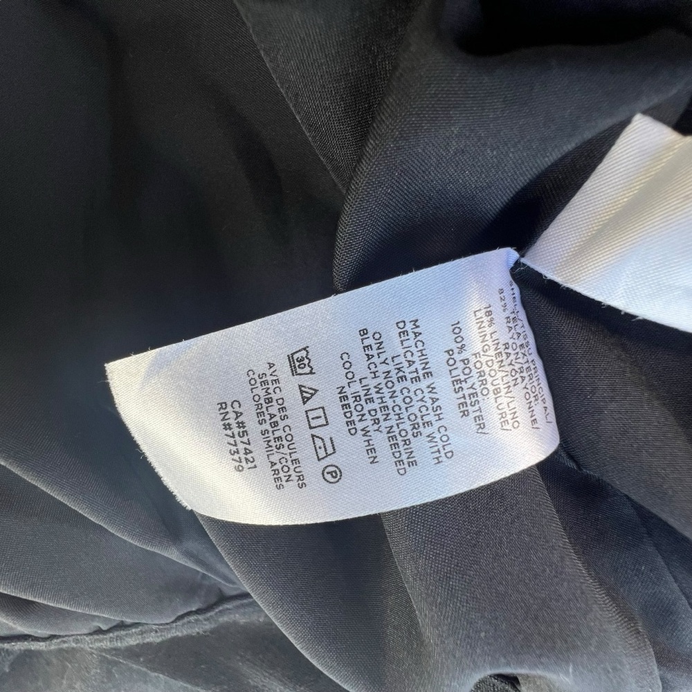 Ann Taylor Linen Blend  A-Line Skirt in Black Color Size 8 - Picture 6 of 8